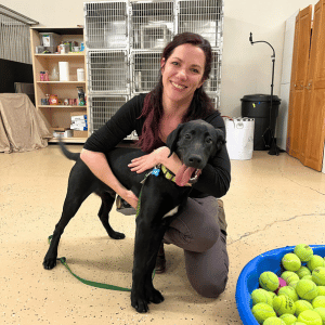 zoie with dog in colorado springs group training class